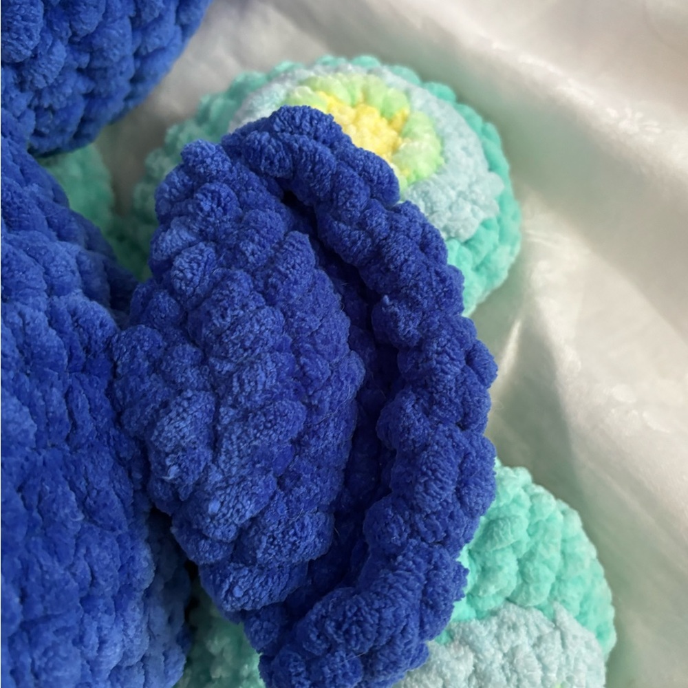 Blue and Green Plush Peacock Toy - Picture 6 of 15
